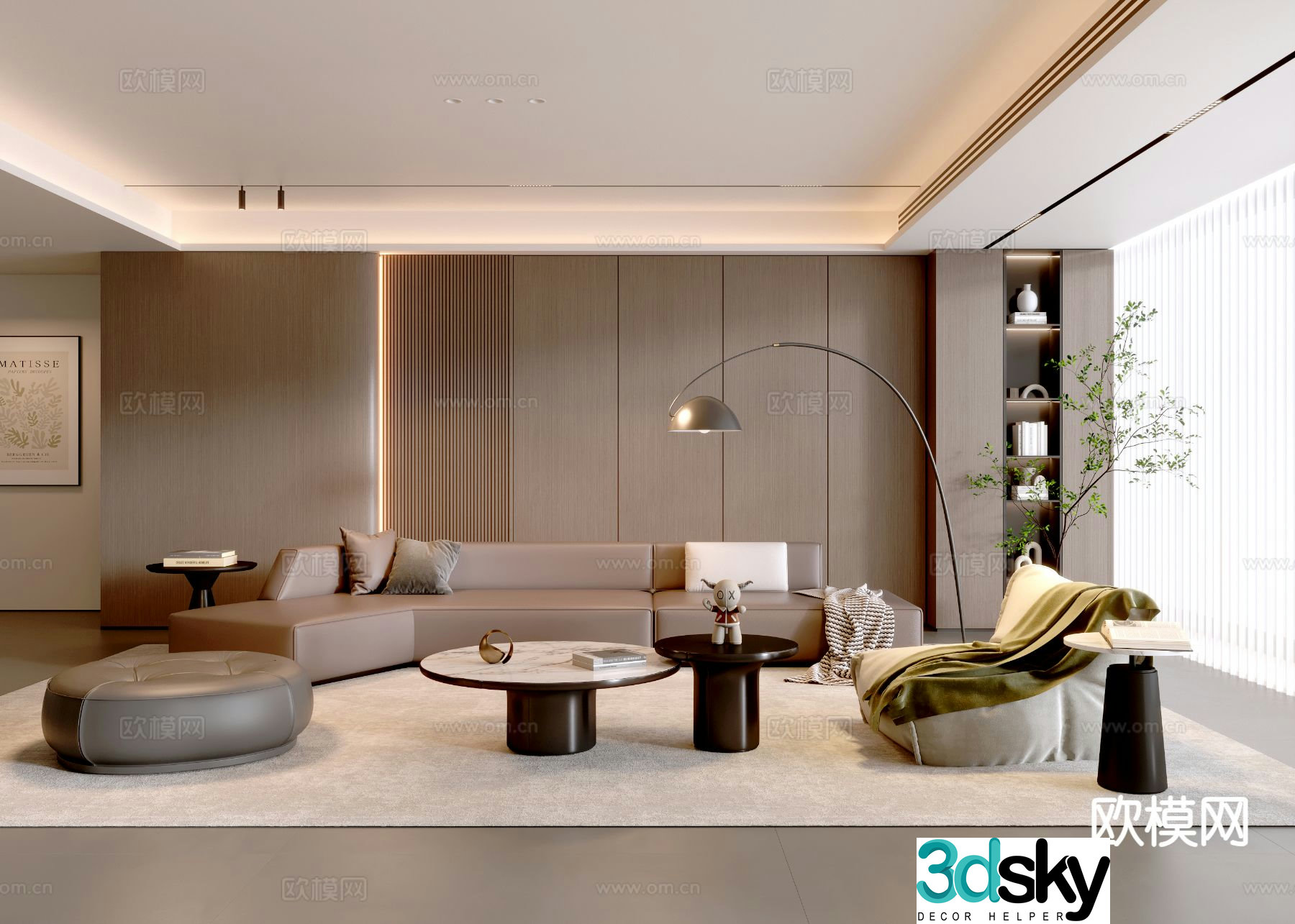 Italian living room 3d model