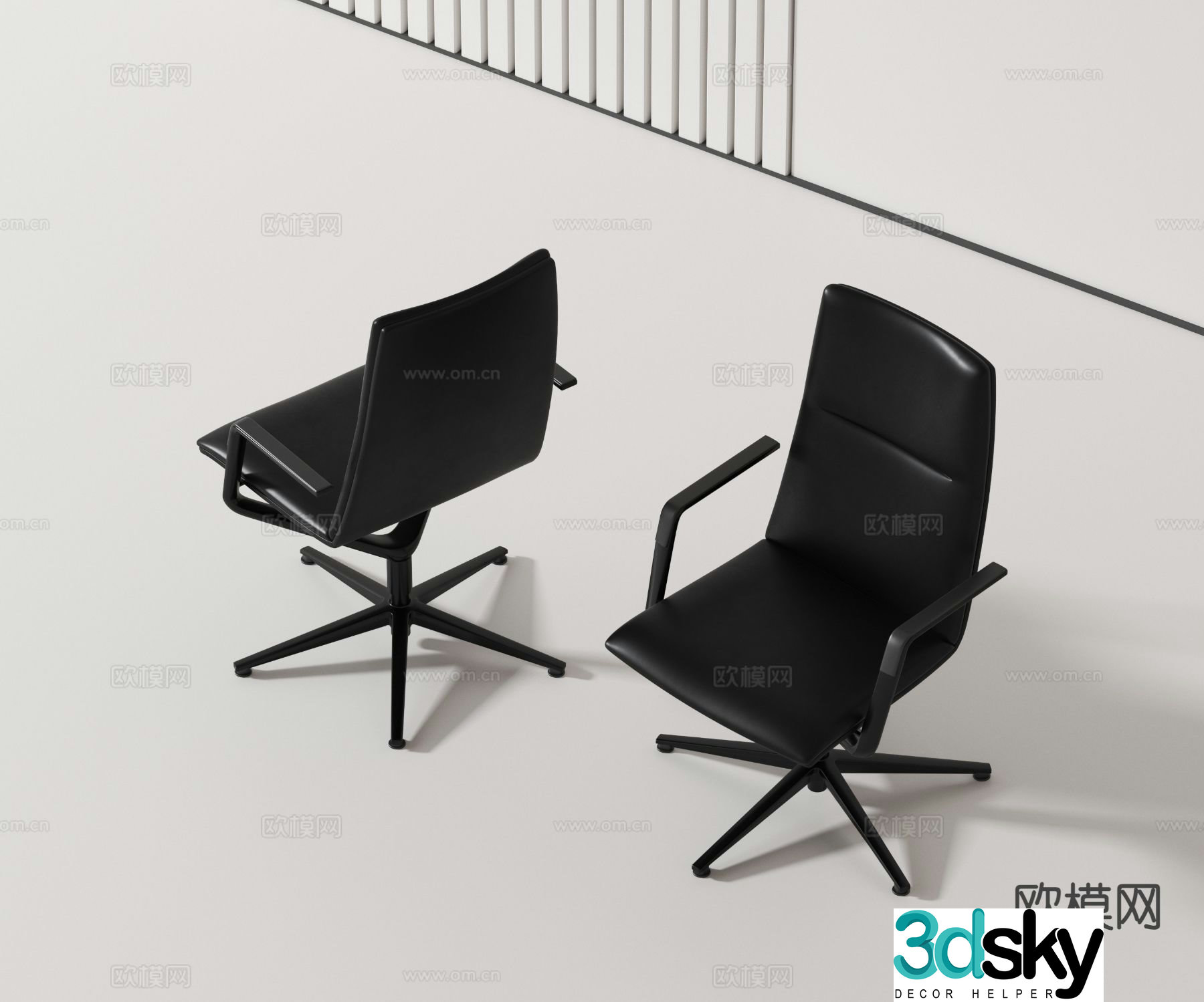 Modern office chair conference chair staff chair 3d model