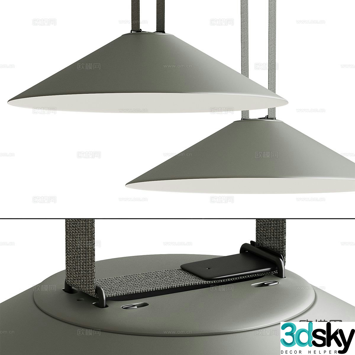 Modern small chandelier 3d model