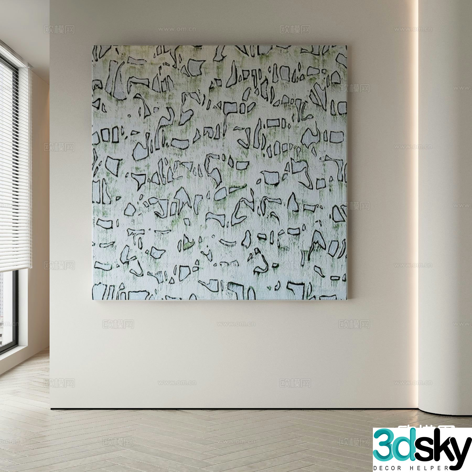 Wabi-sabi art painting texture painting decorative painting 3d model