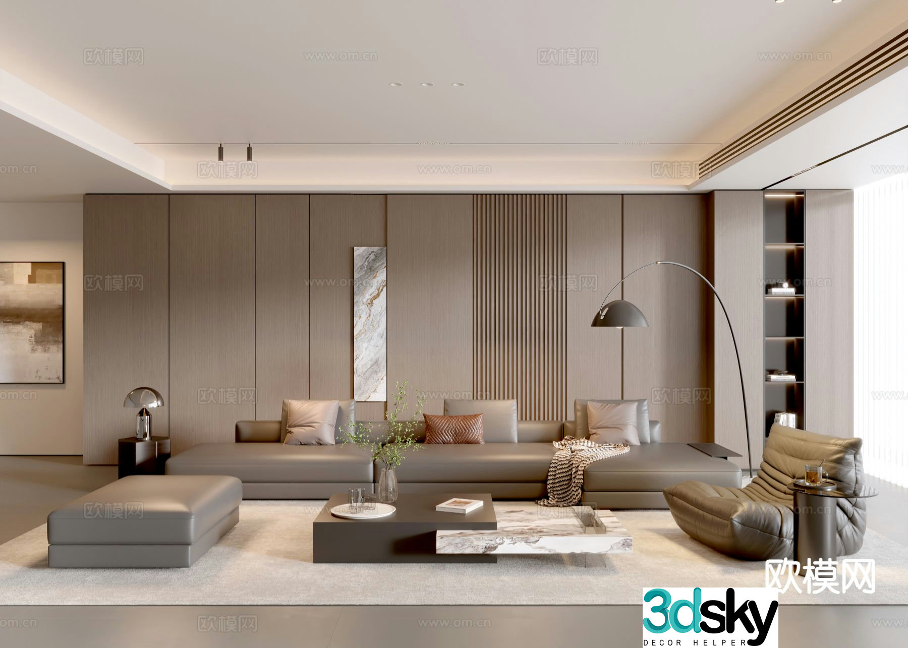 Italian living room 3d model