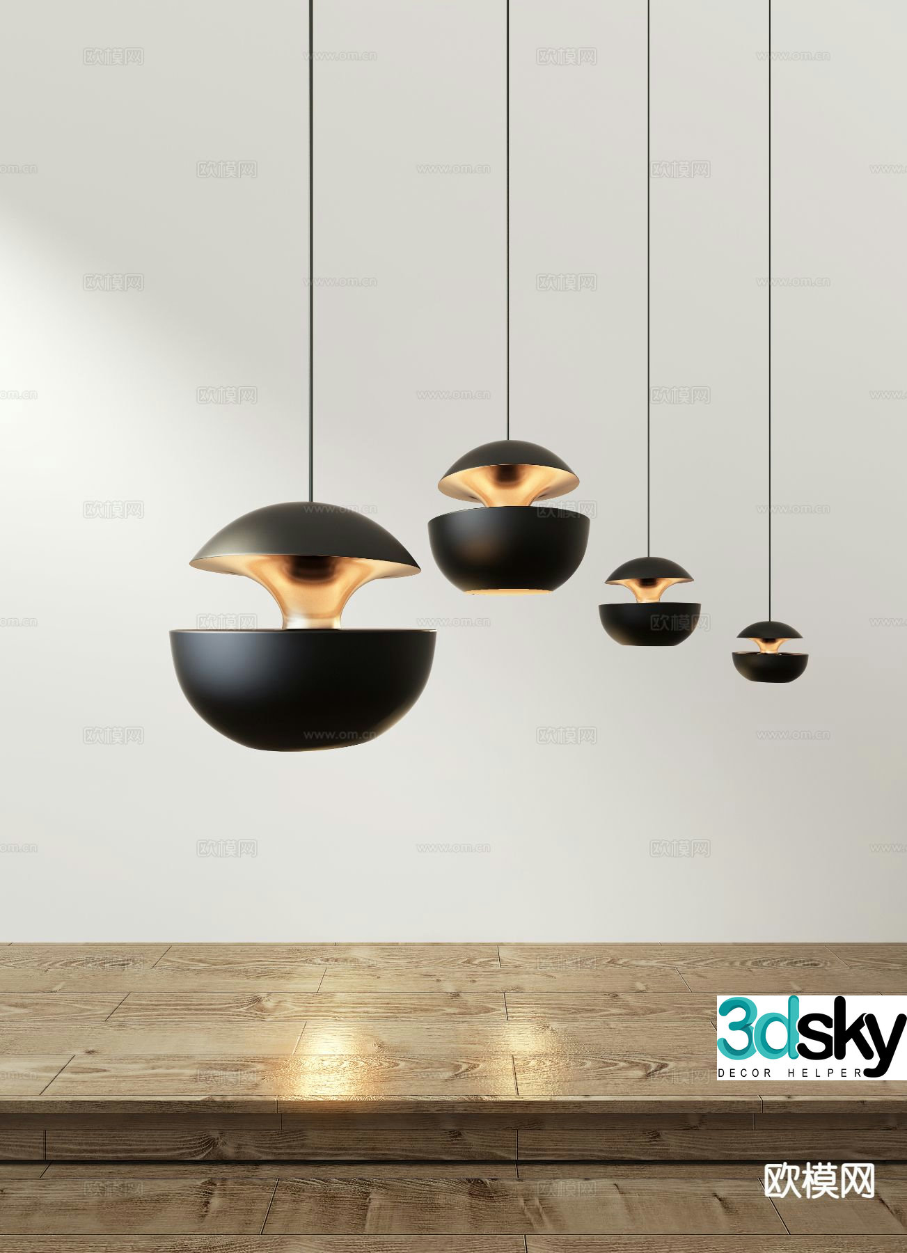 Bedside small chandelier 3d model