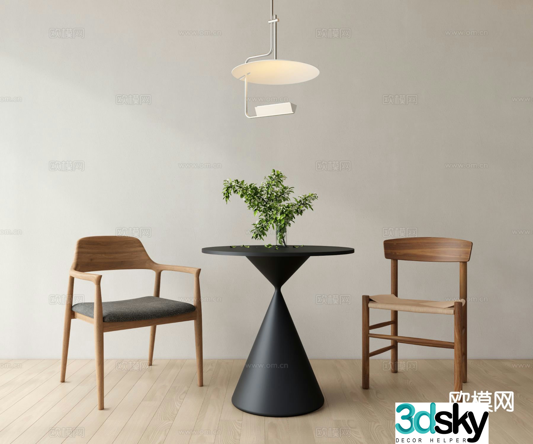 Modern leisure tables and chairs Negotiation tables and chairs 3d model