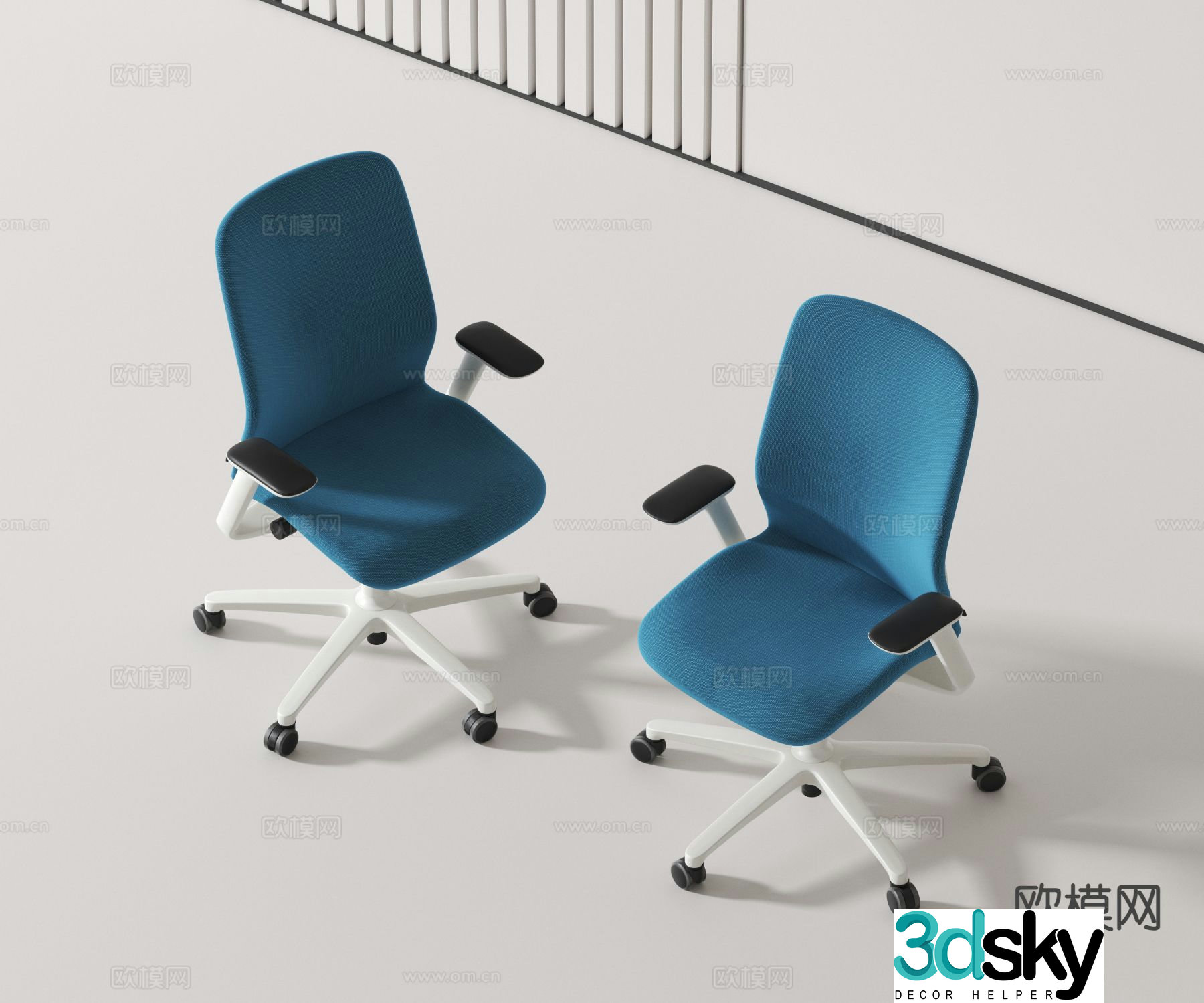 Modern office chair conference chair staff chair 3d model