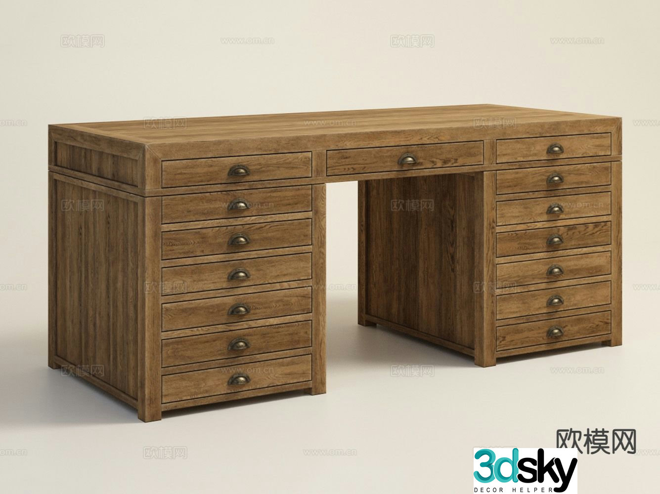 wabi-sabi desk writing desk computer desk 3d model