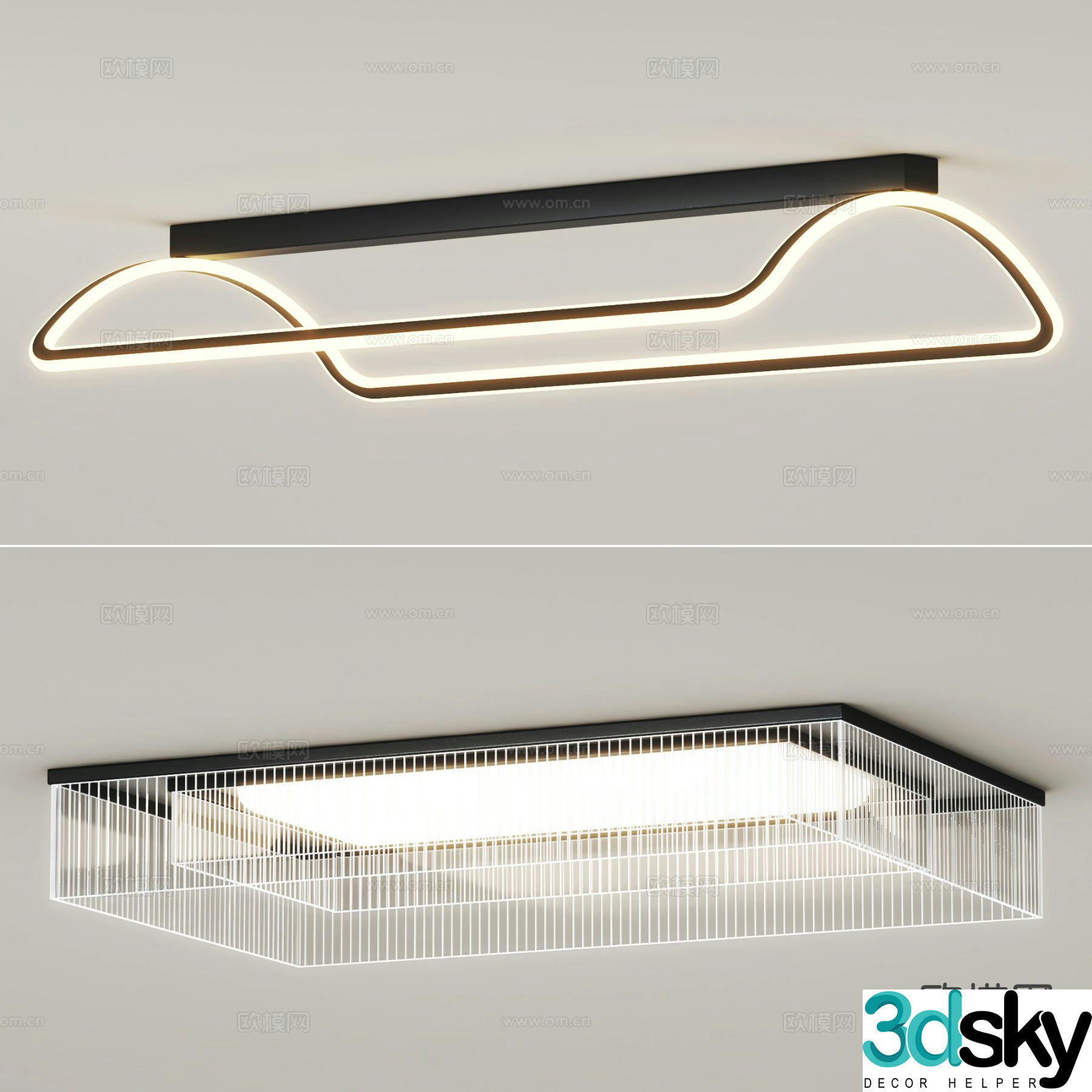 Modern ceiling lamp geometric ceiling lamp 3d model