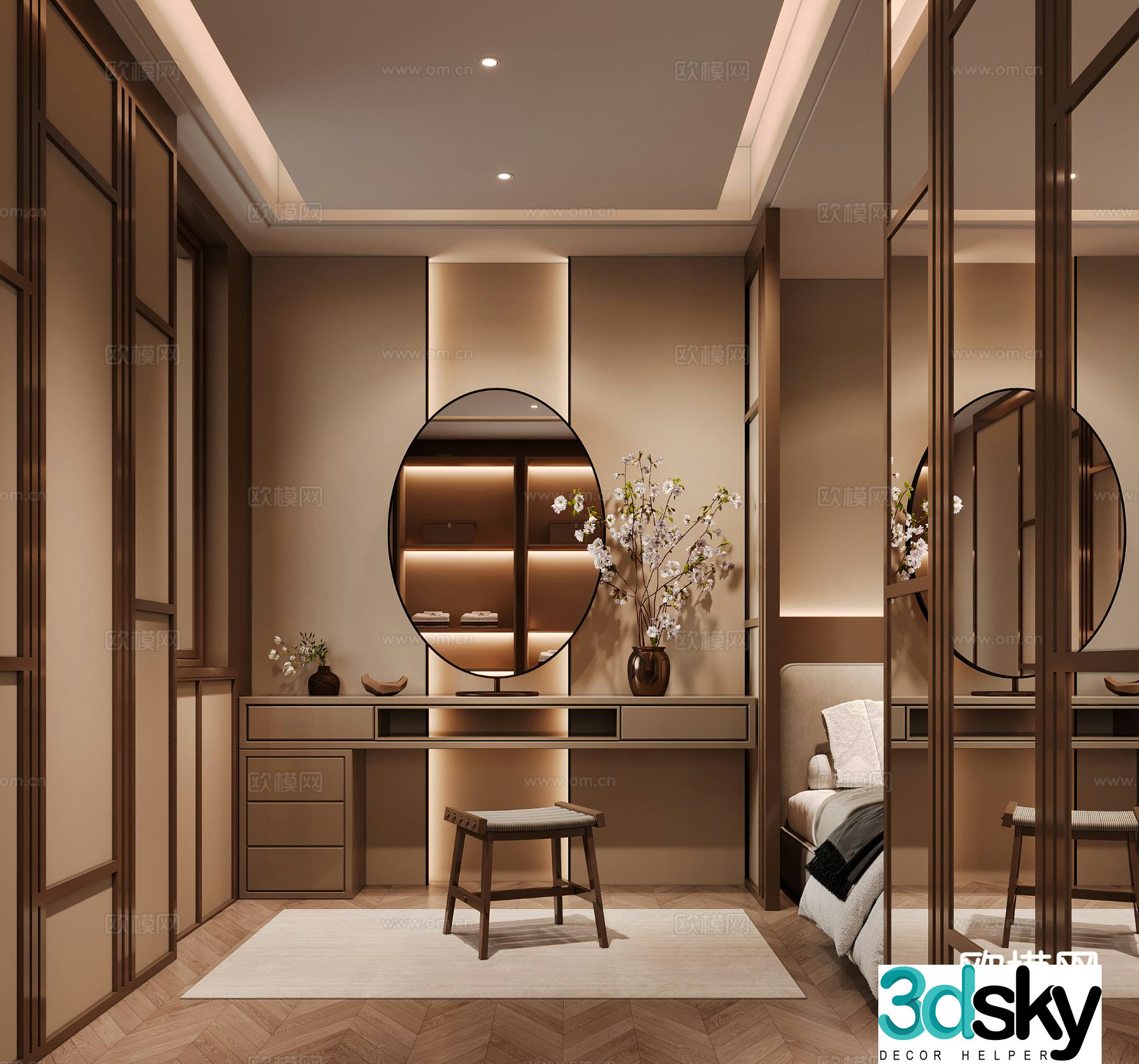 Medieval style cloakroom 3D model