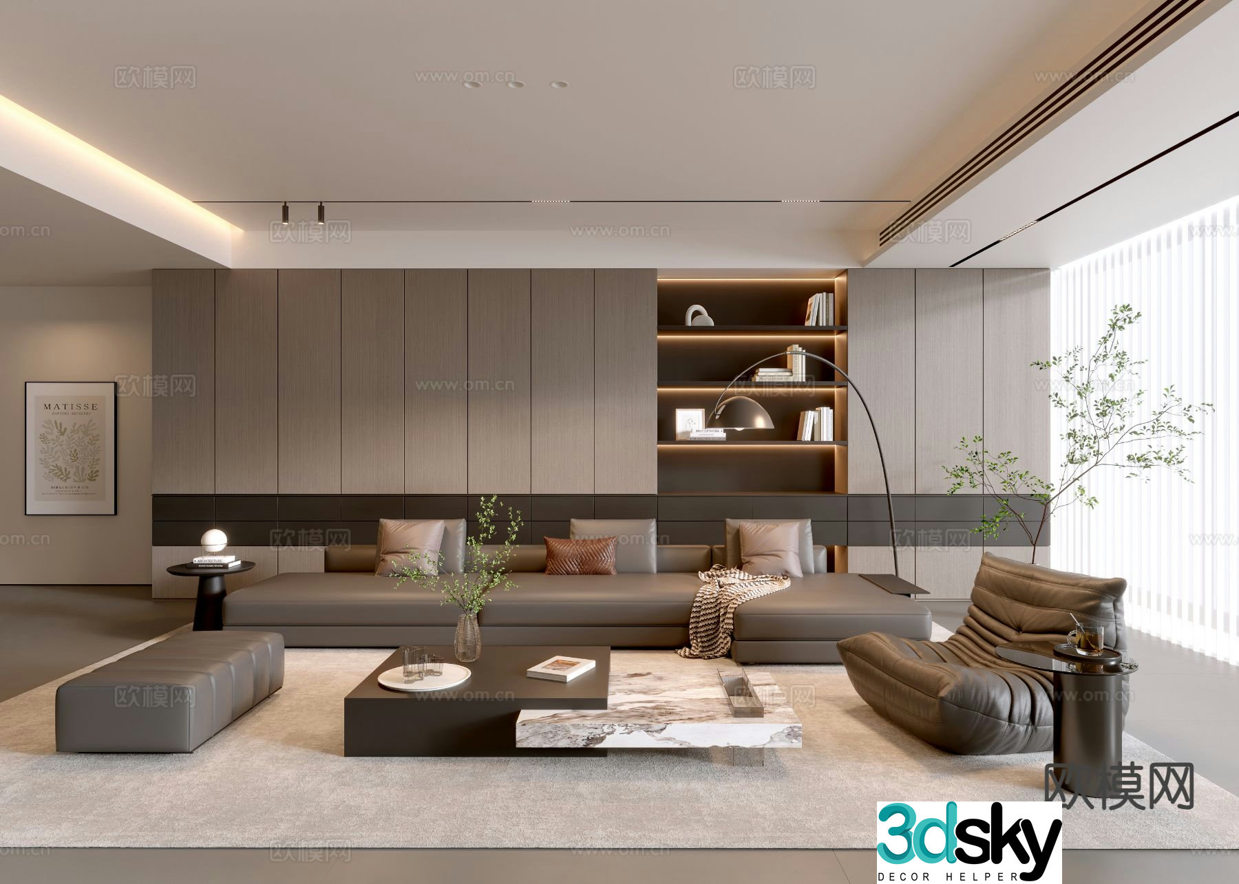 Italian living room 3d model