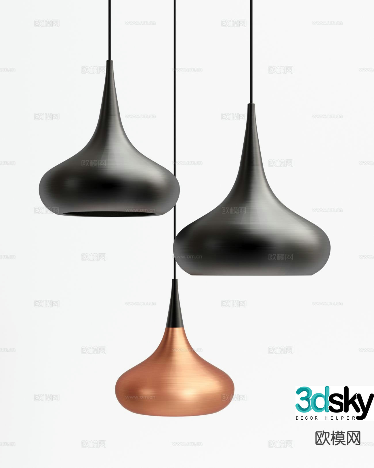 Bedside small chandelier 3d model