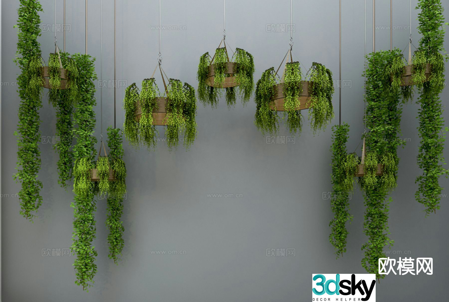 Modern plant chandelier restaurant chandelier art chandelier 3d model