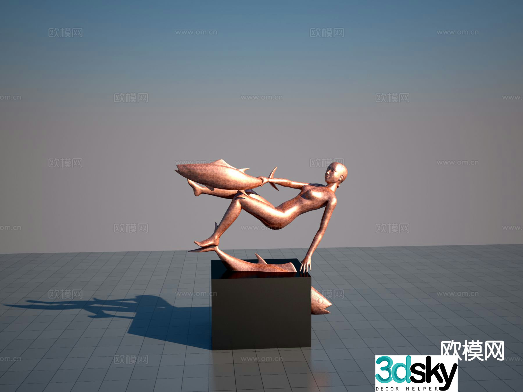 Yule Sculpture Abstract Figure Sculpture 3D Model