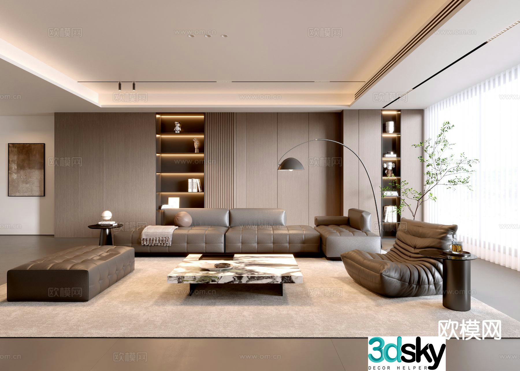 Italian living room 3d model