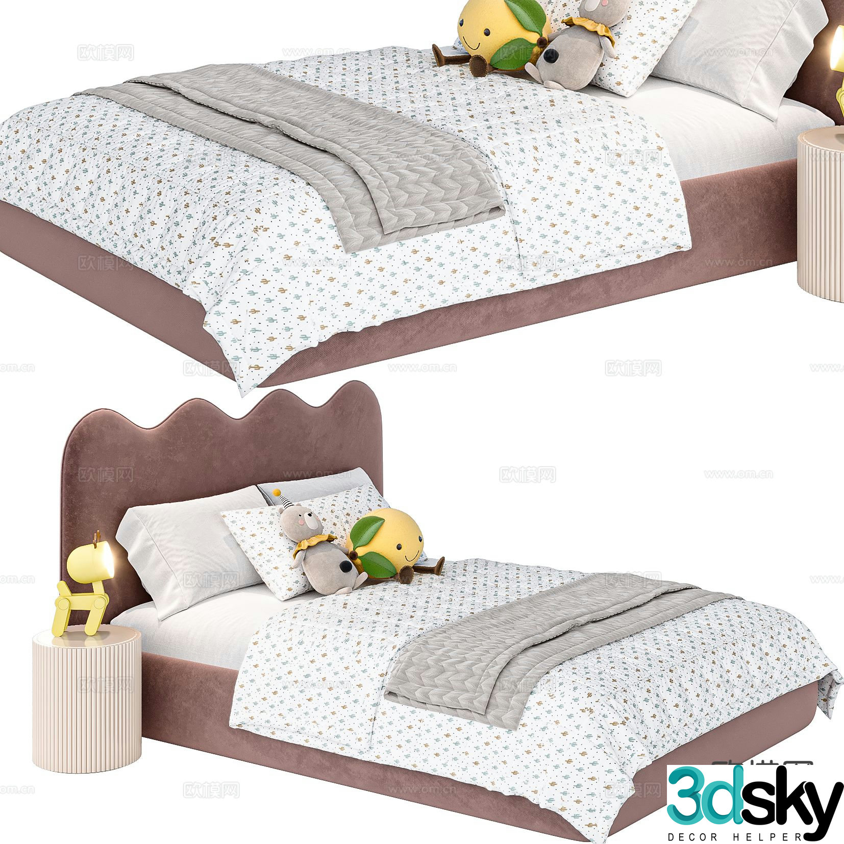 Modern children’s bed 3d model