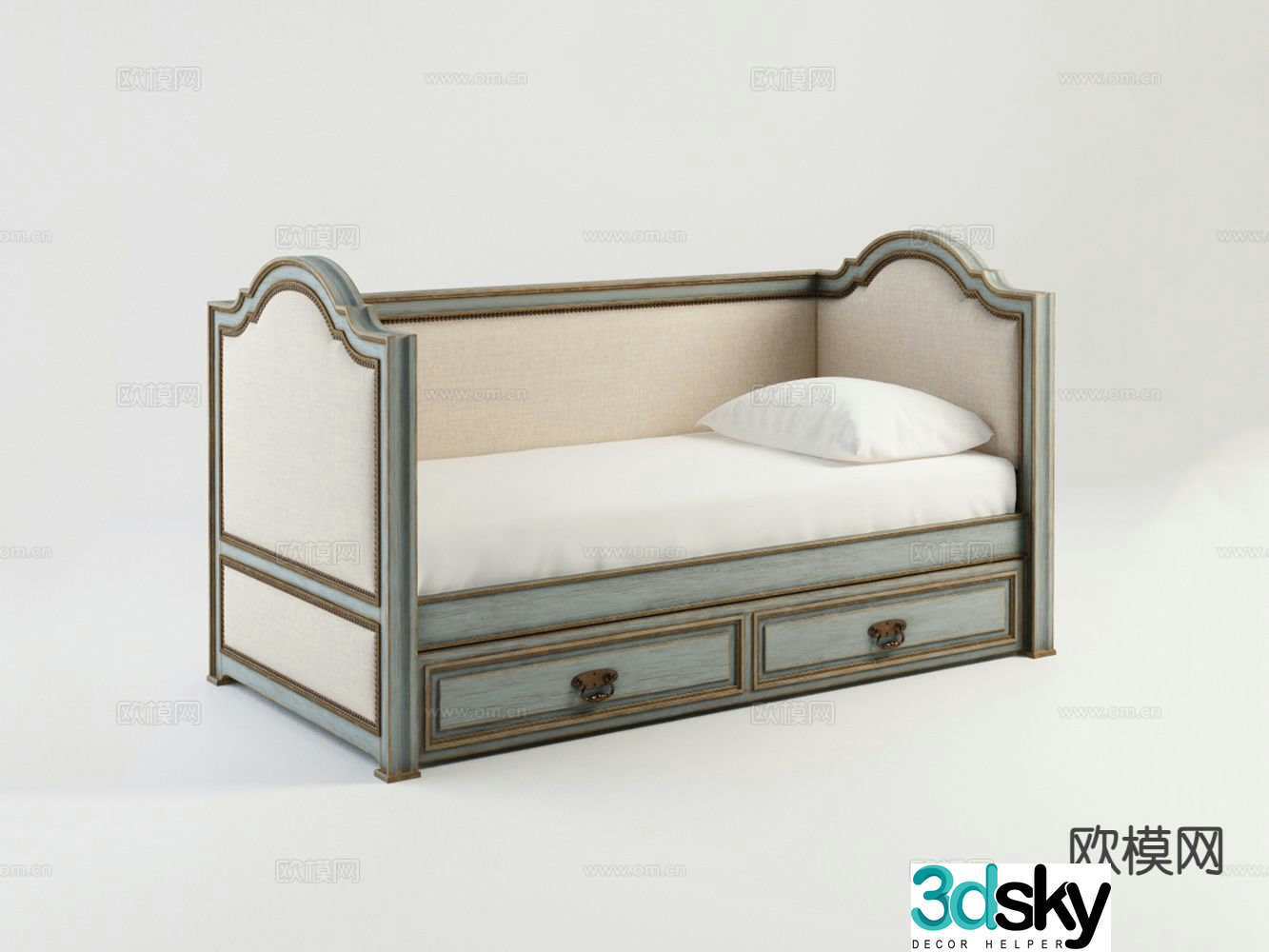 American children’s bed 3d model