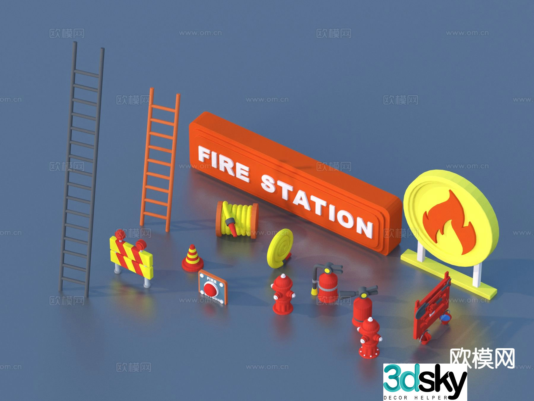 Cartoon toy sketch 3d model
