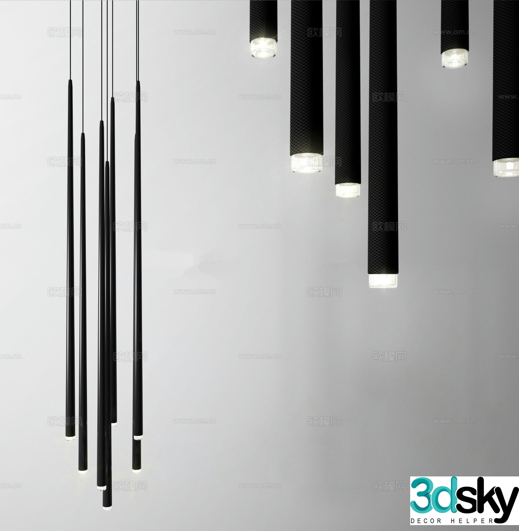 Creative small chandelier bedside small chandelier 3d model