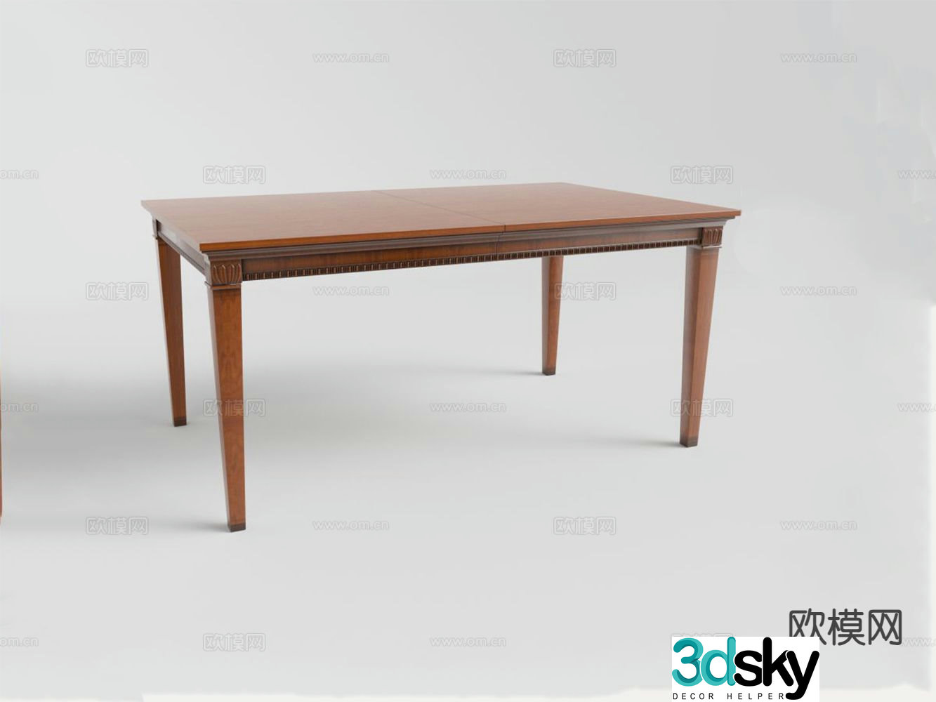American dining table bar dining table 3d model