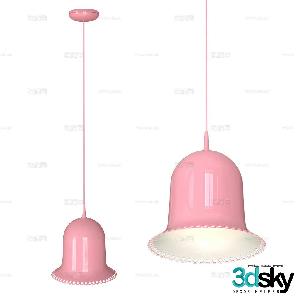 Moooi pink chandelier 3d model