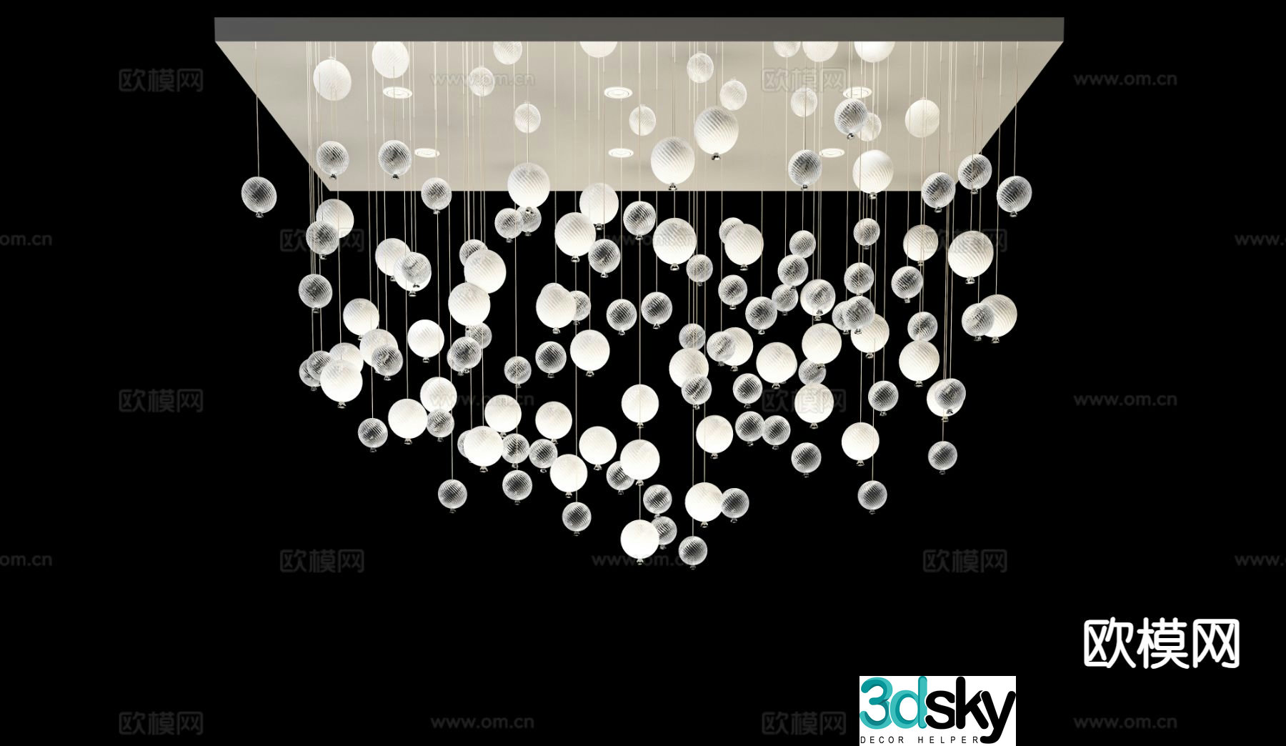 Light luxury decorative lamp lobby lamp 3d model