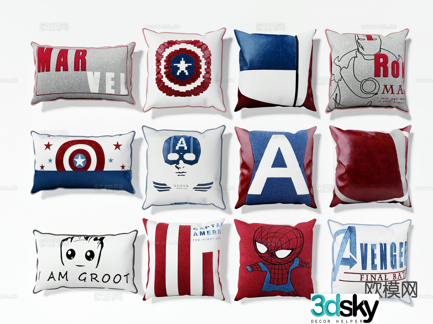 cartoon pillow pillow 3d model