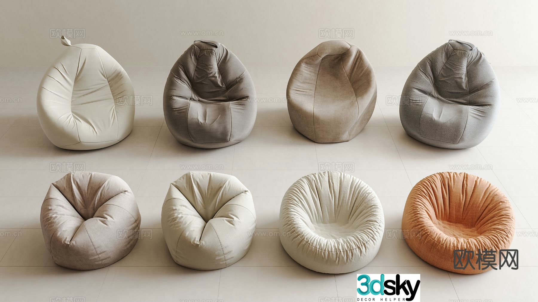 Modern lazy sofa leisure sofa 3d model