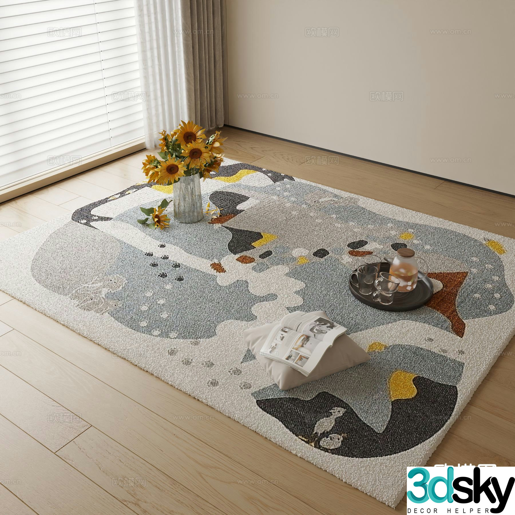 Children’s carpet cartoon carpet 3d model