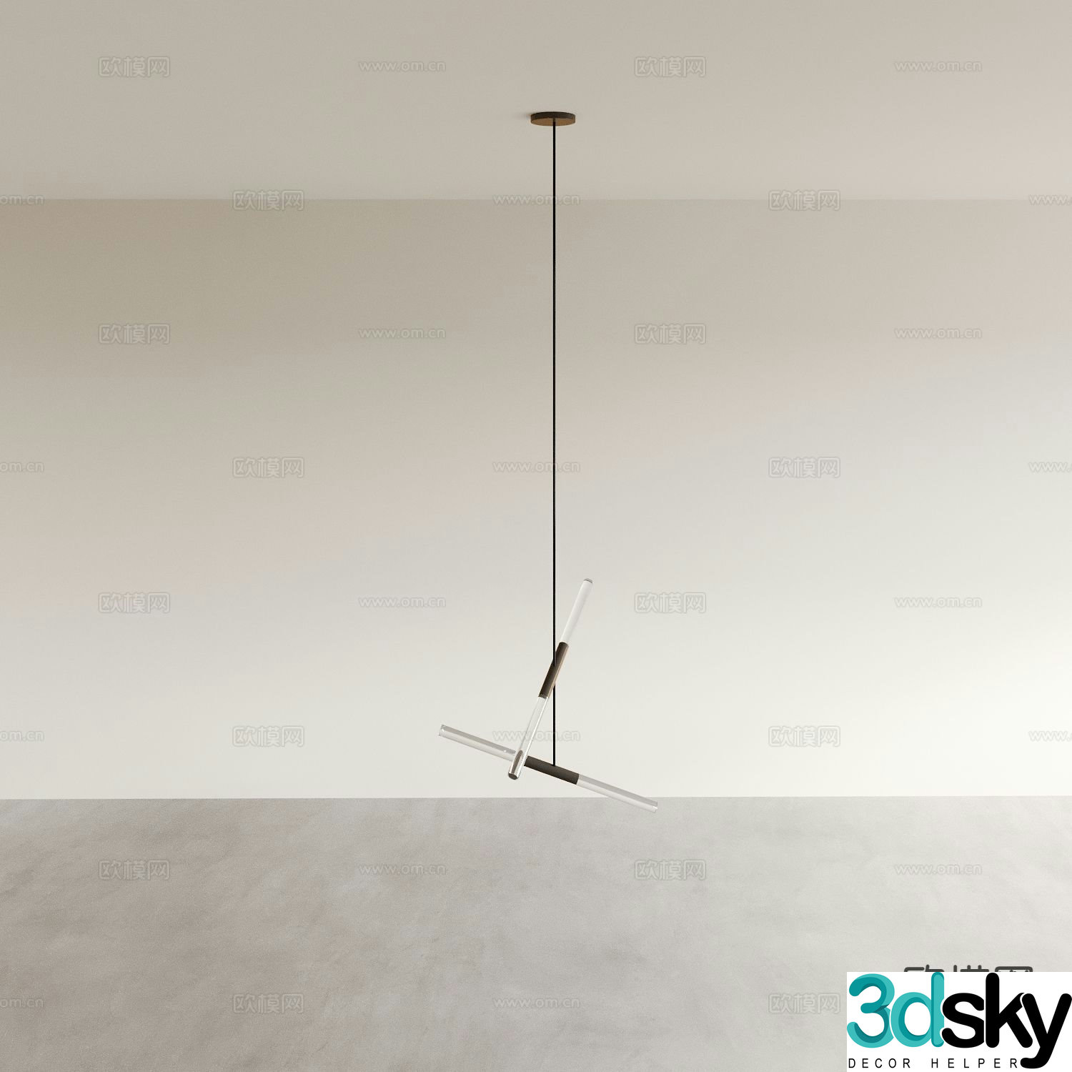 Modern chandelier dining room chandelier 3d model