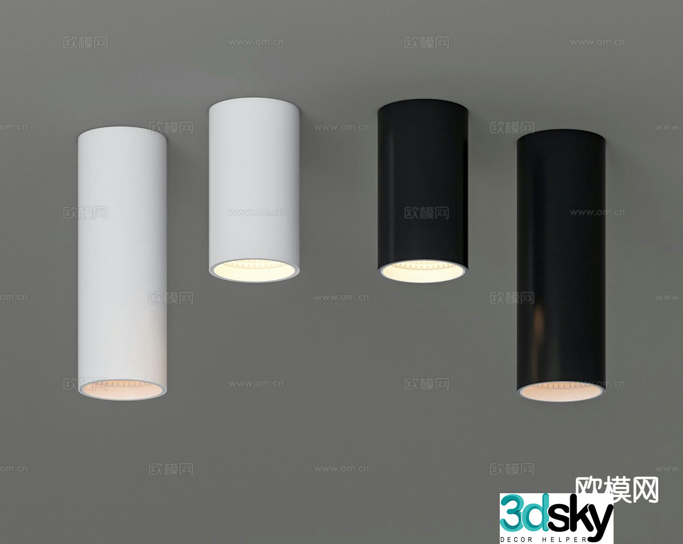 spotlight downlight track light 3d model