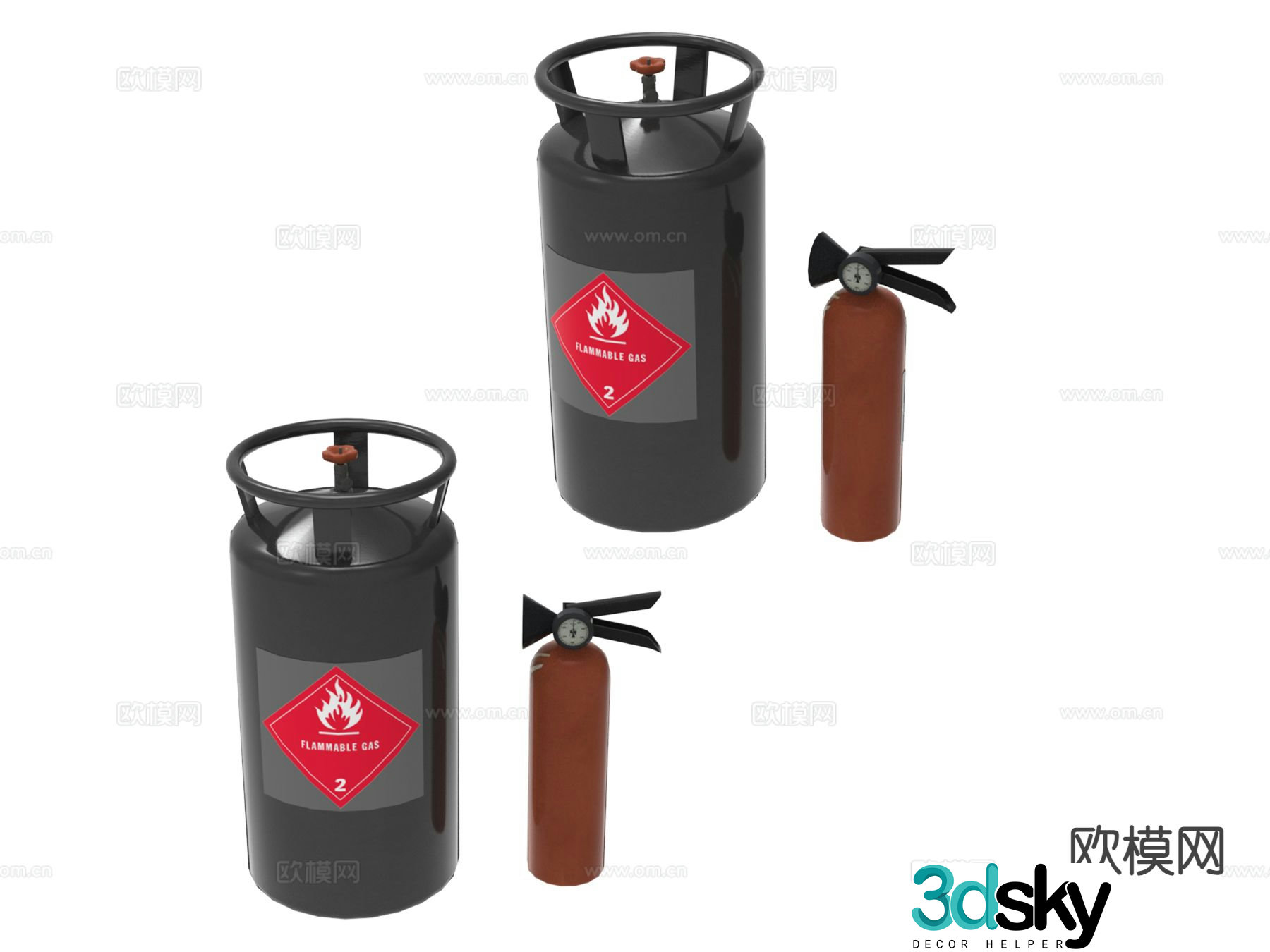 Modern gas tank industrial equipment 3d model