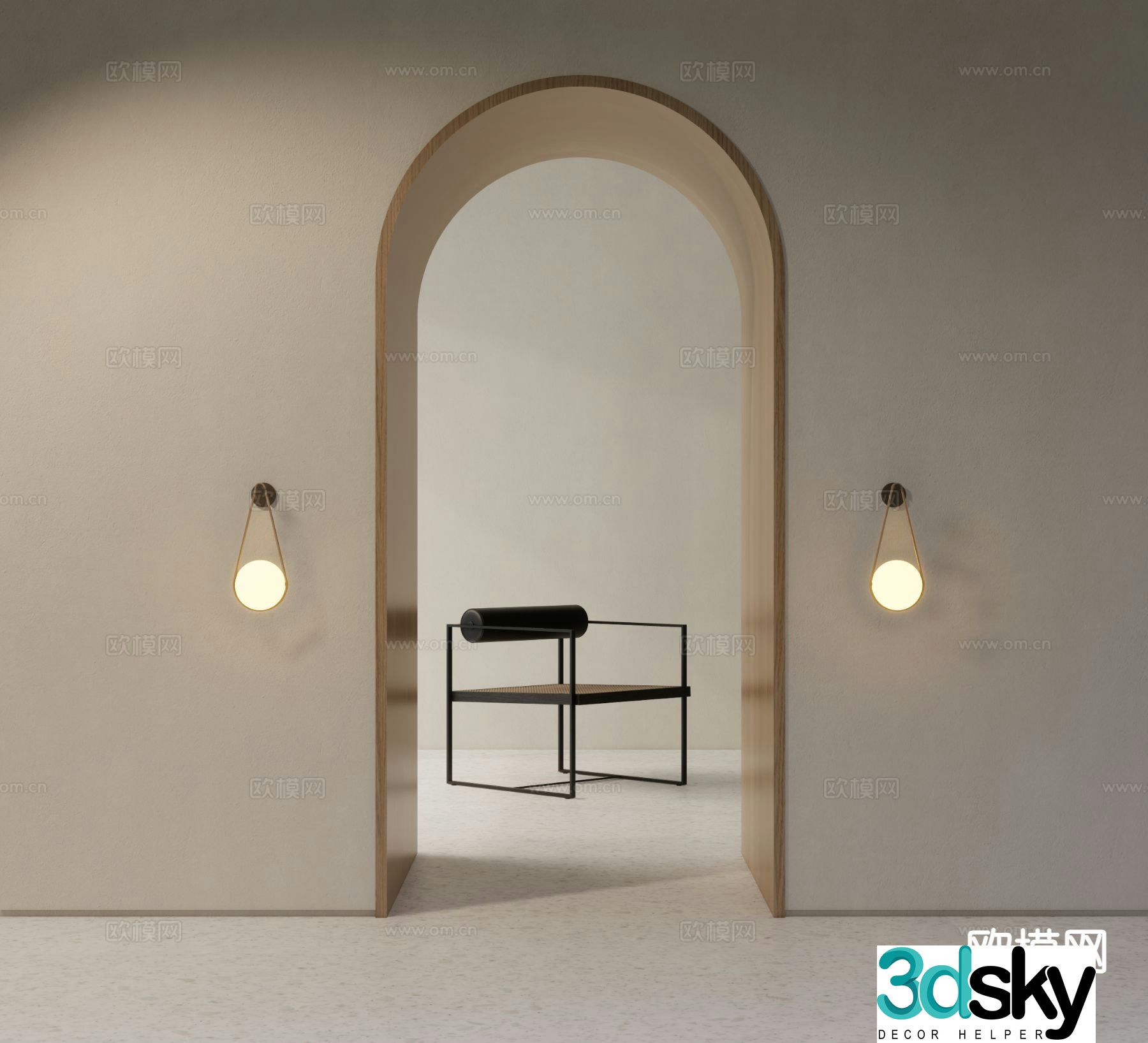 Modern chair leisure chair 3d model