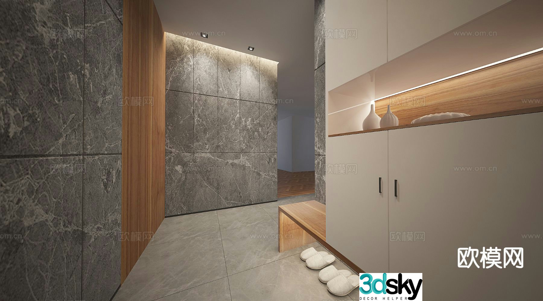 New Chinese style kitchen tea room 3d model