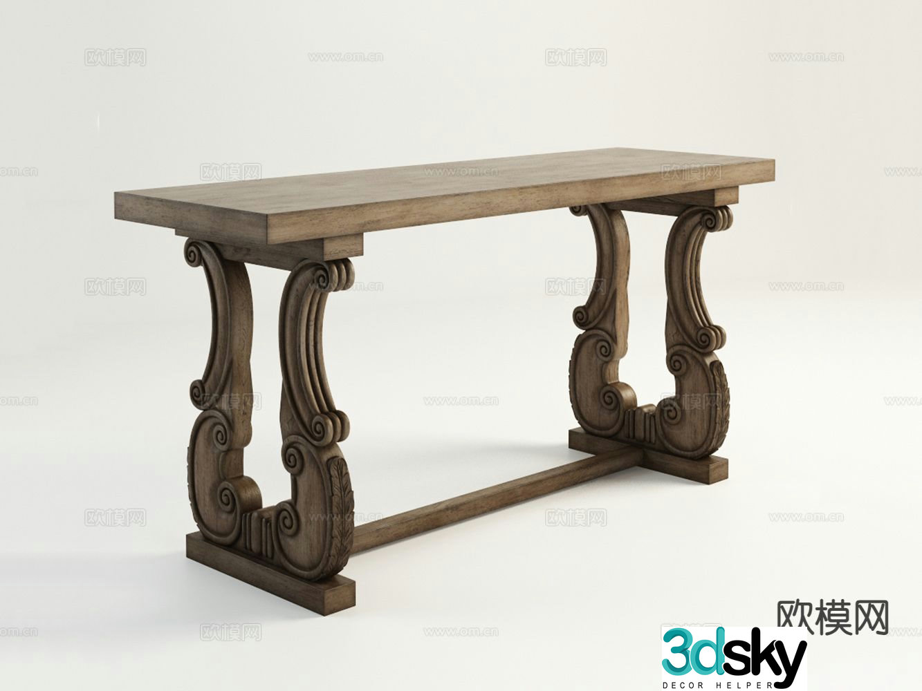 American corner table side table table table 3d model