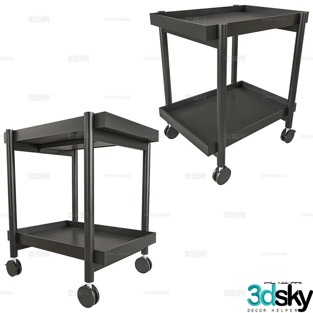 Punt mobile side table corner table 3d model