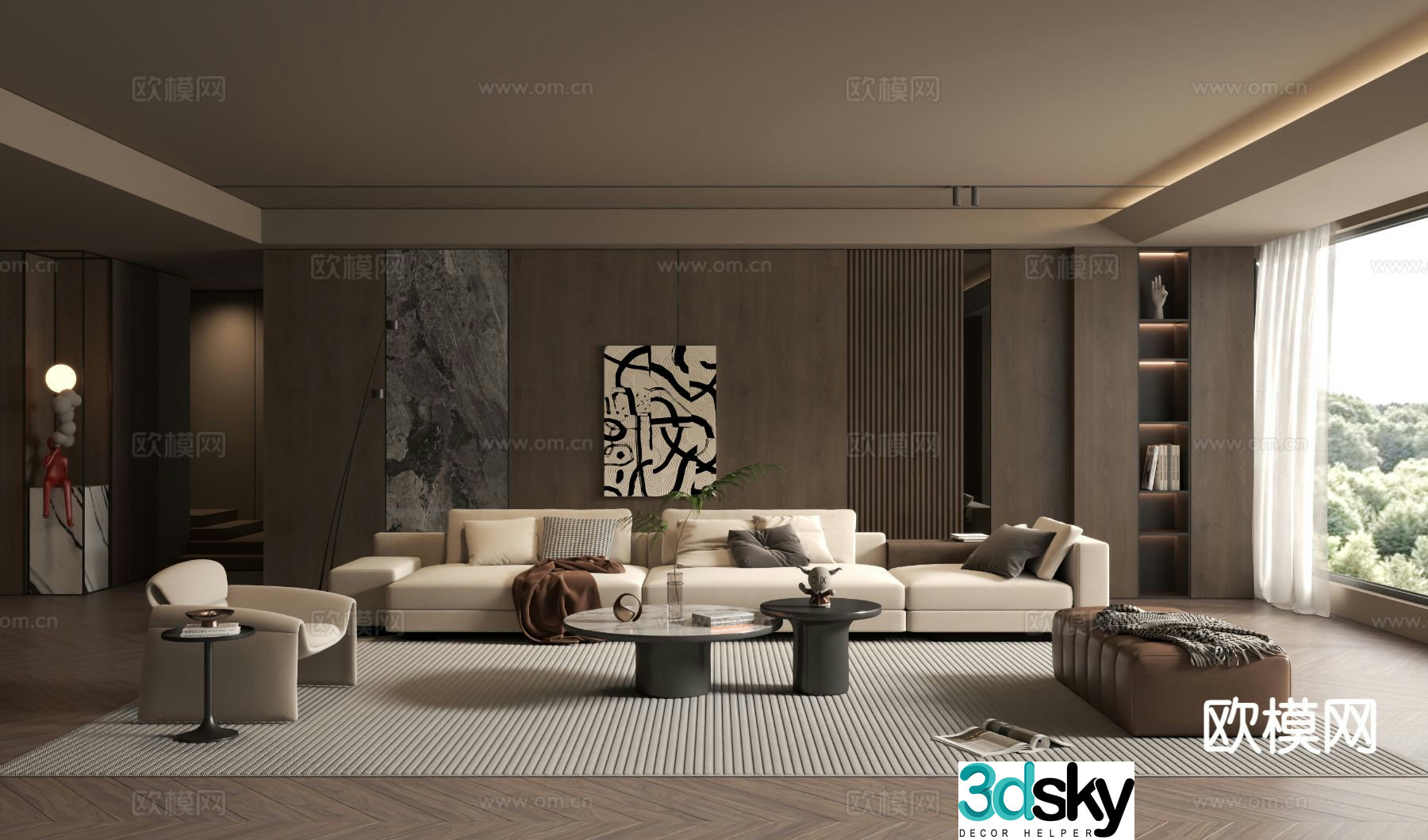 Italian living room 3d model