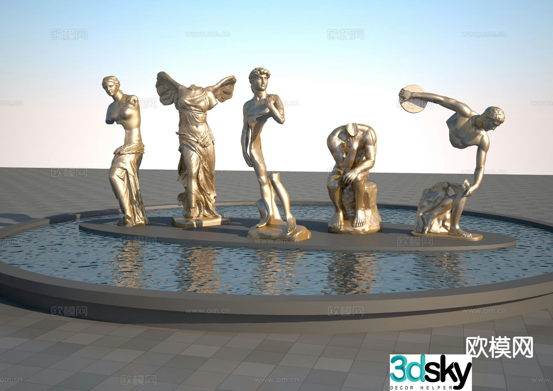 Master sculpture works David sculpture 3D model