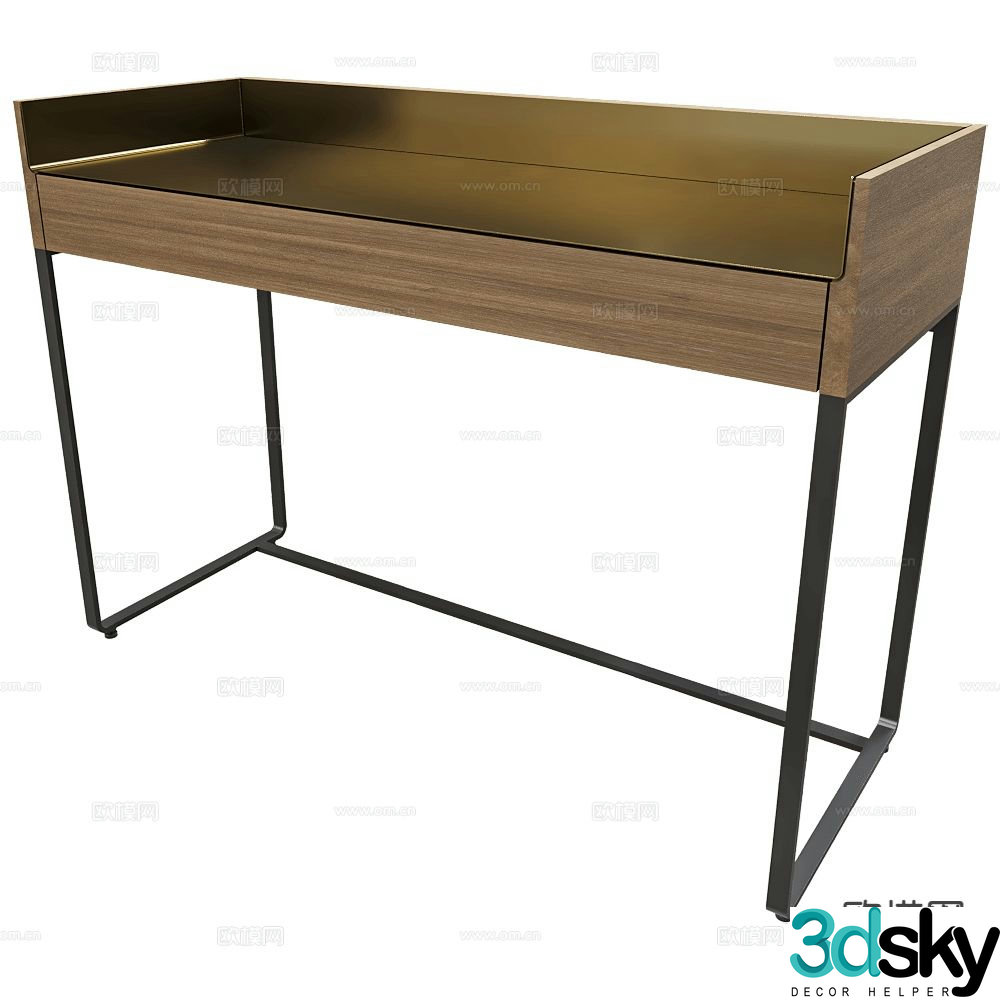 Punt Italian minimalist desk workbench 3D model