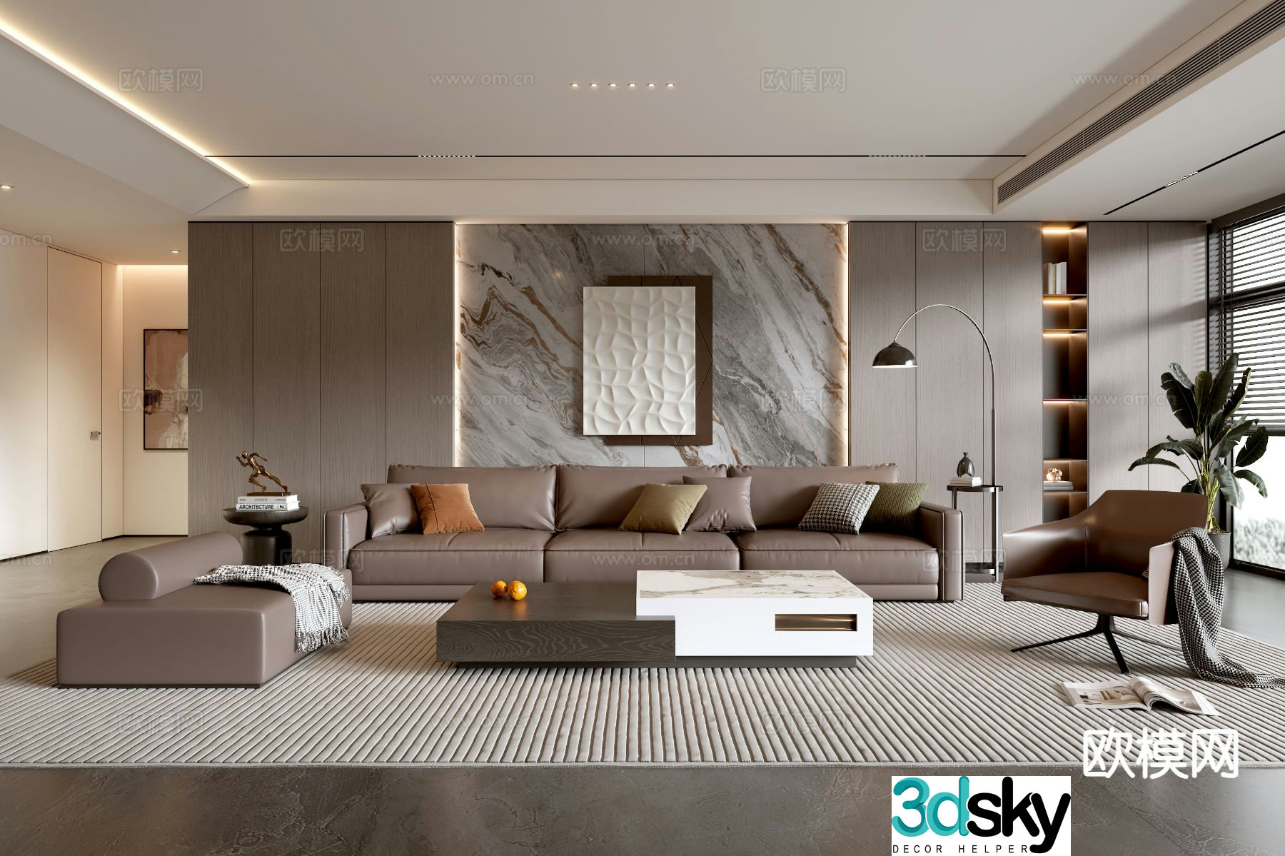 Italian living room 3d model