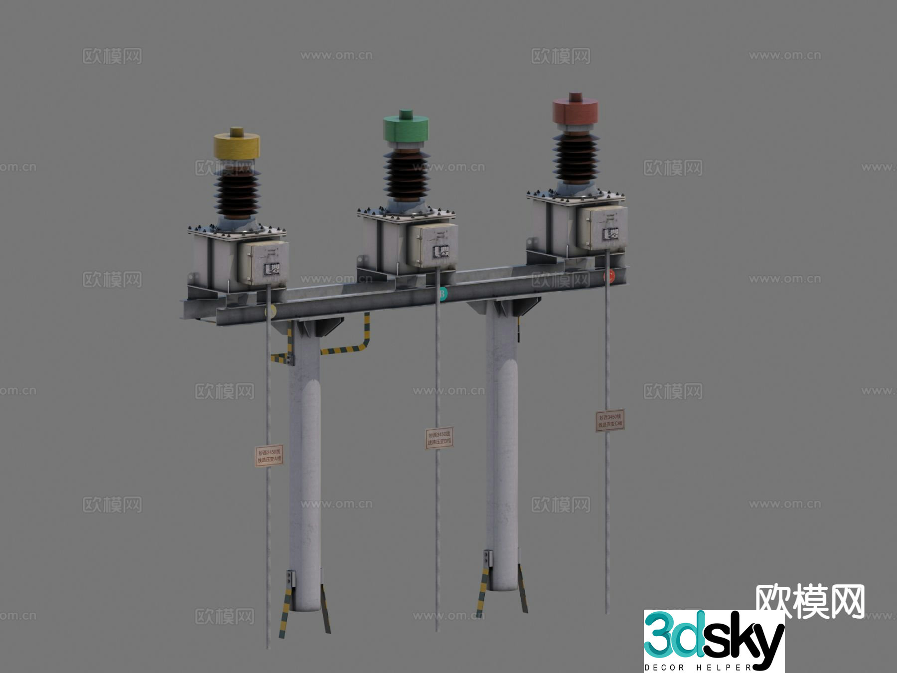 voltage transformer transformer 3d model