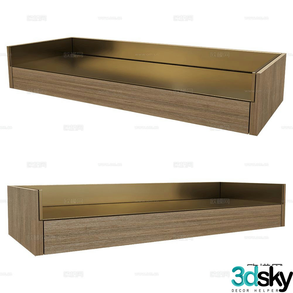 Punt floating desk desktop 3d model