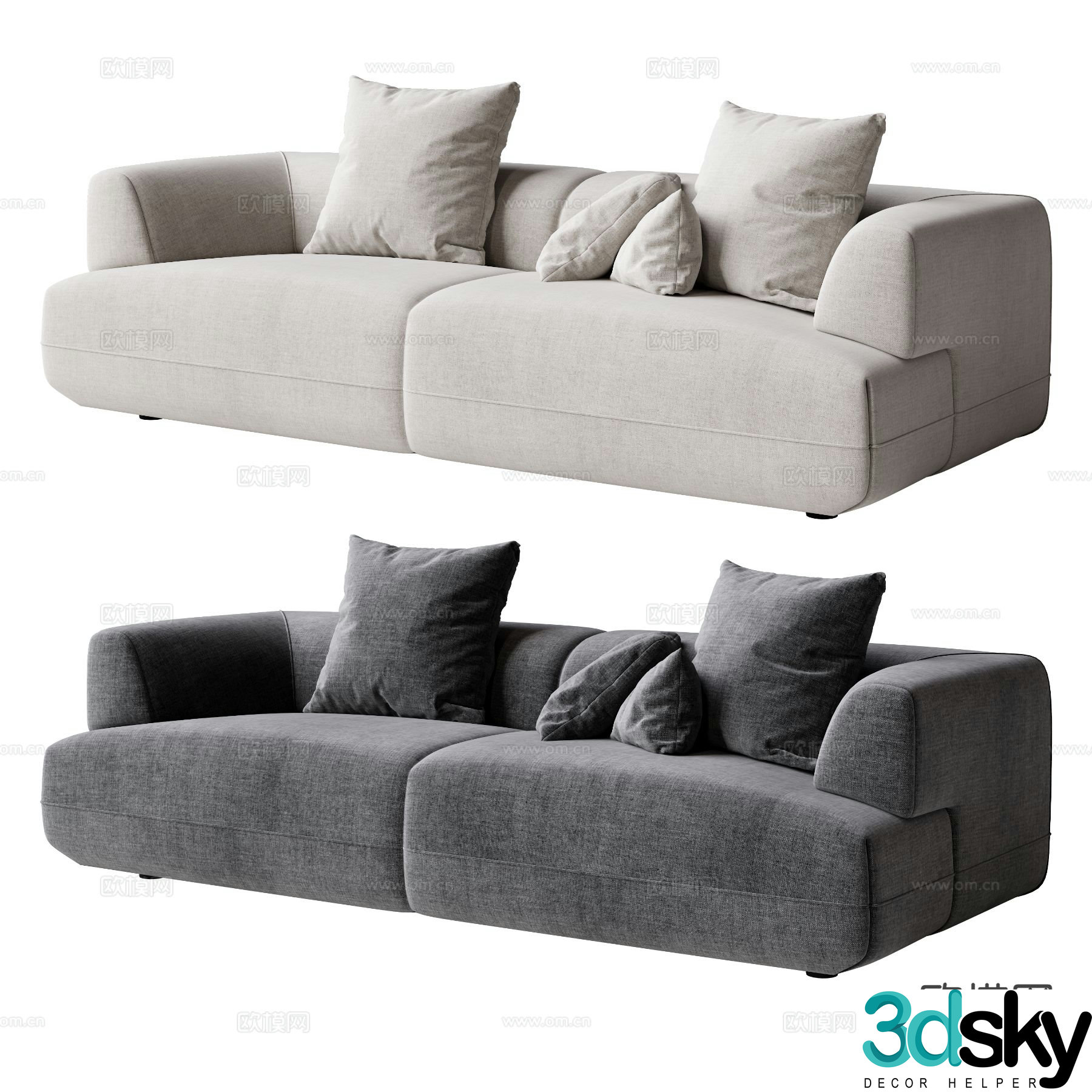 Modern love sofa 3d model
