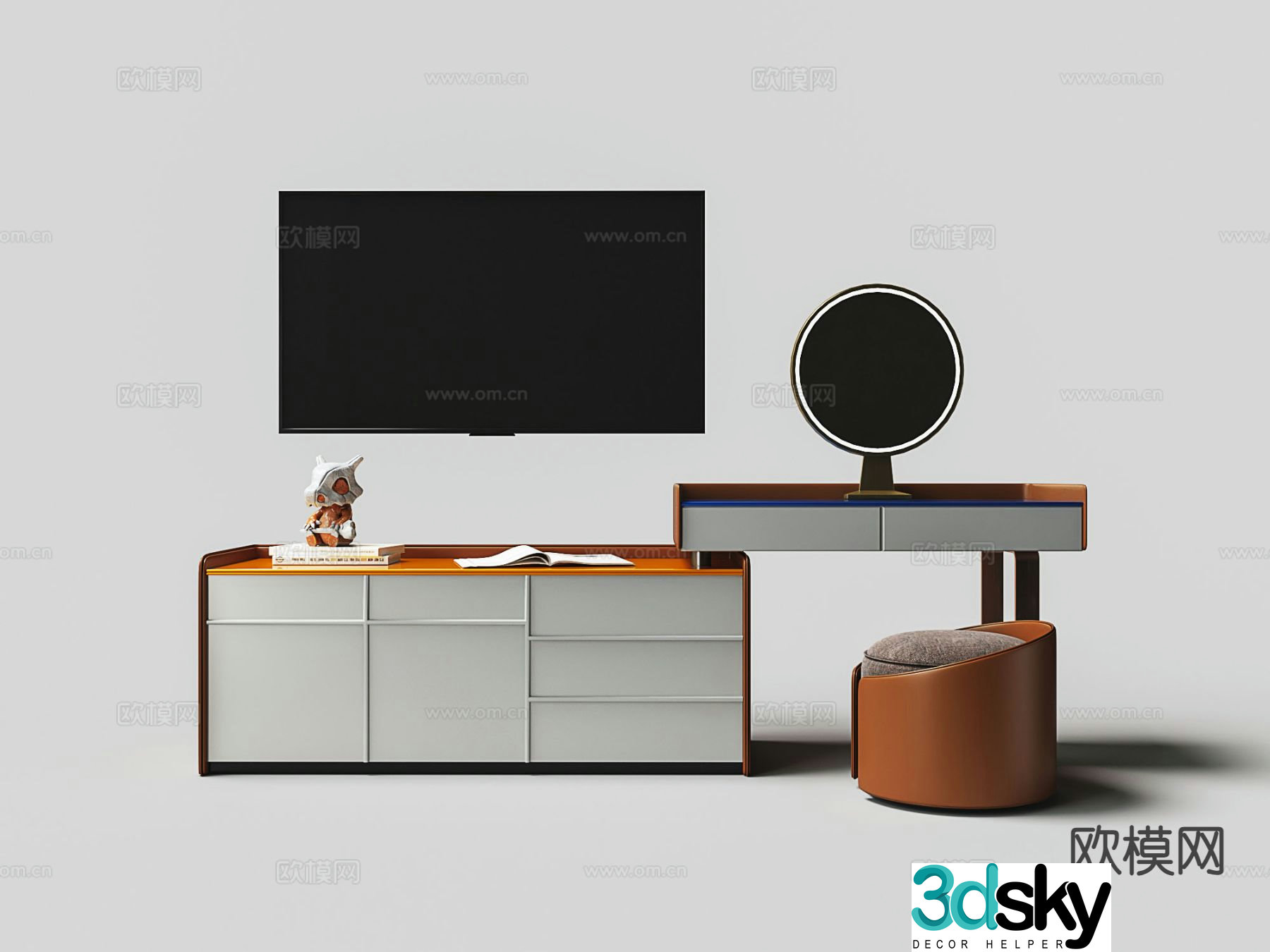Modern dressing table dressing table 3d model