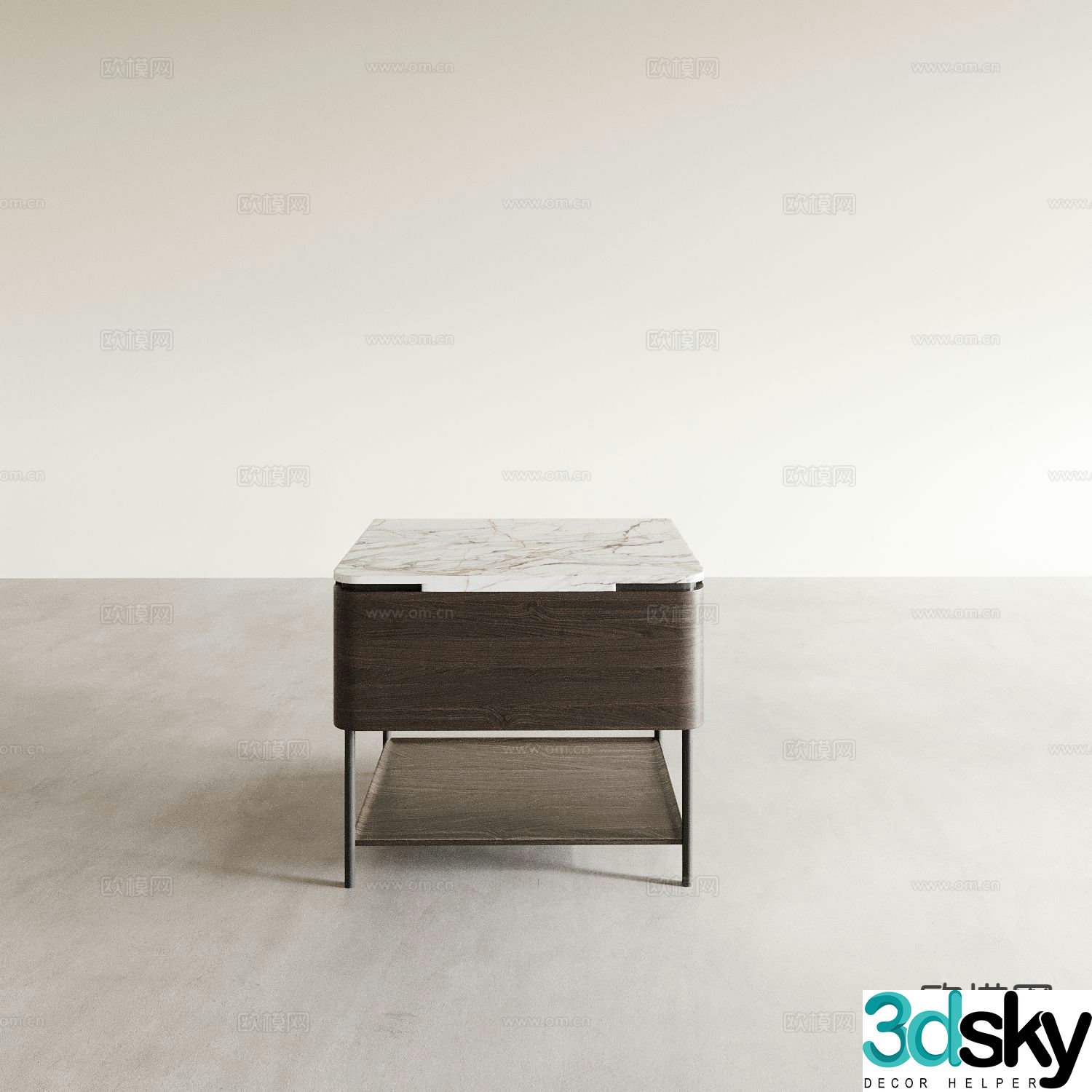 Modern bedside table 3d model