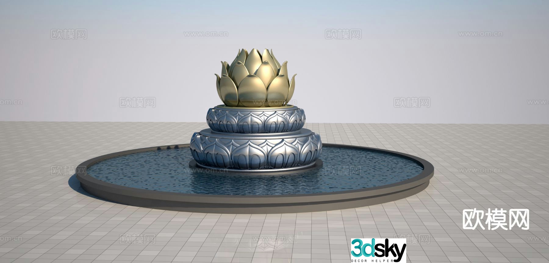 lotus sculpture lotus sculpture 3d model