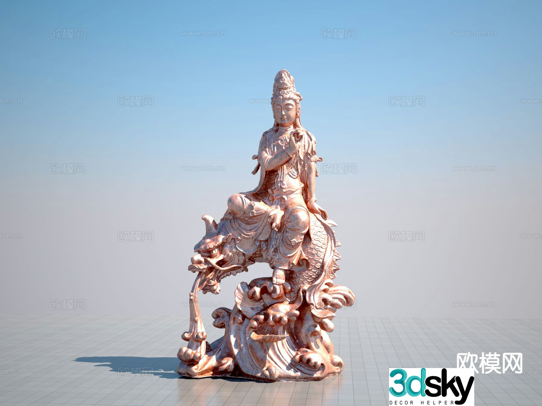 3D model of Chenglong Guanyin sculpture
