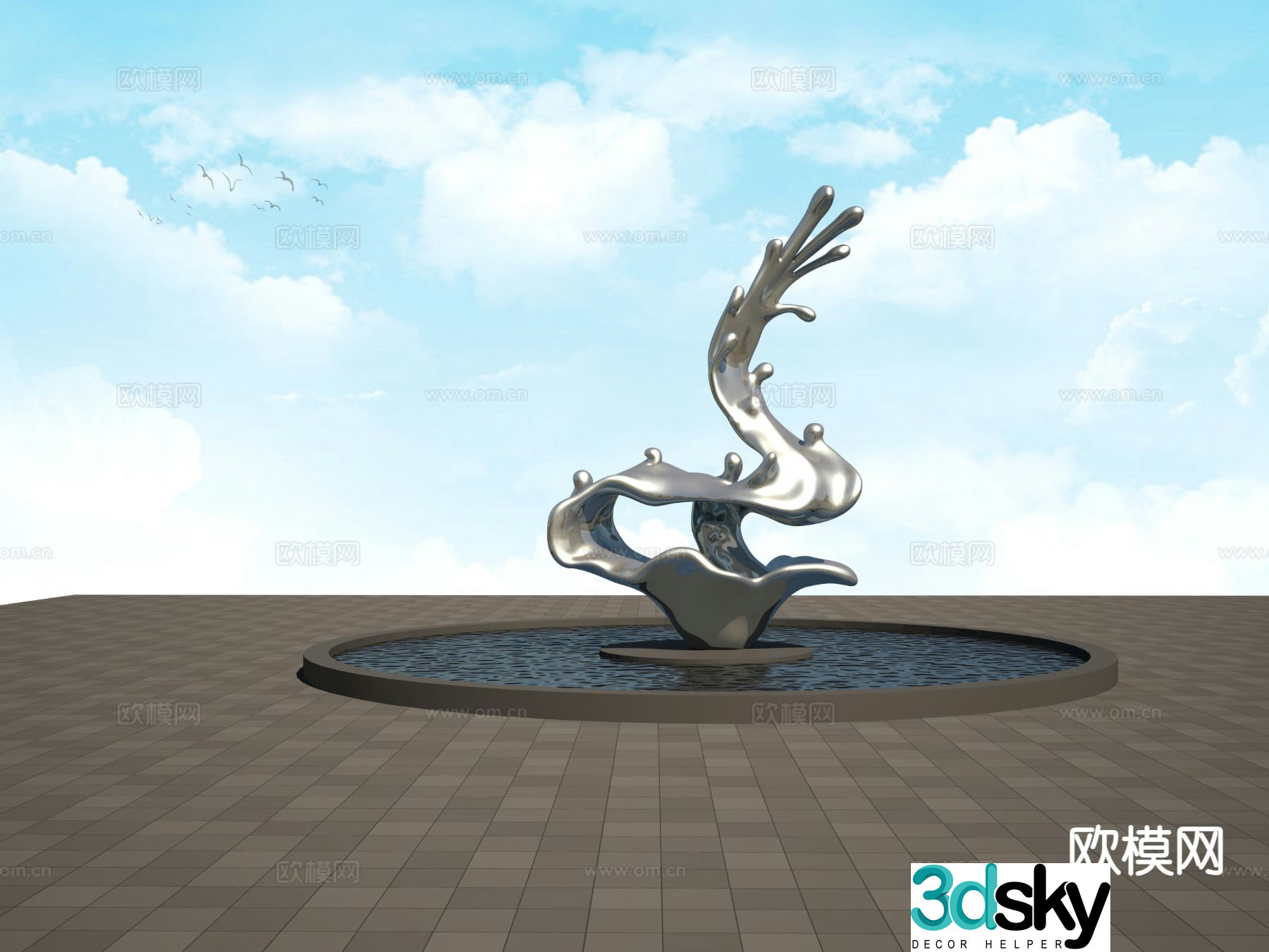 Wave Sculpture Wave Sculpture 3D Model
