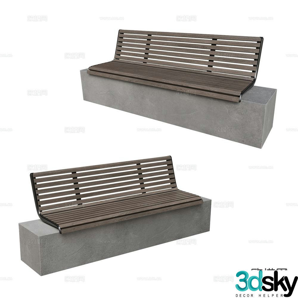MmcitÃ© public chair public chair 3d model