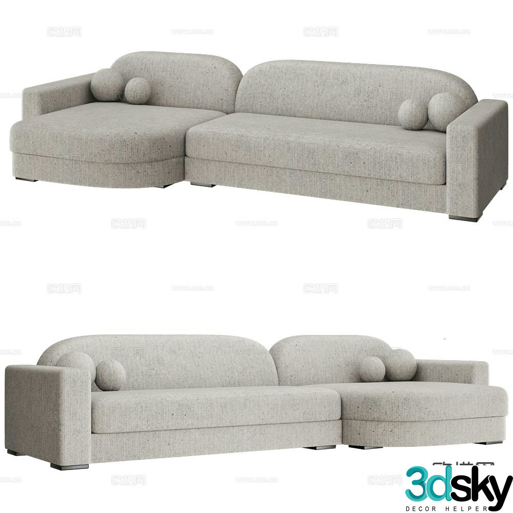 Modernature modern multi-seater sofa 3d model