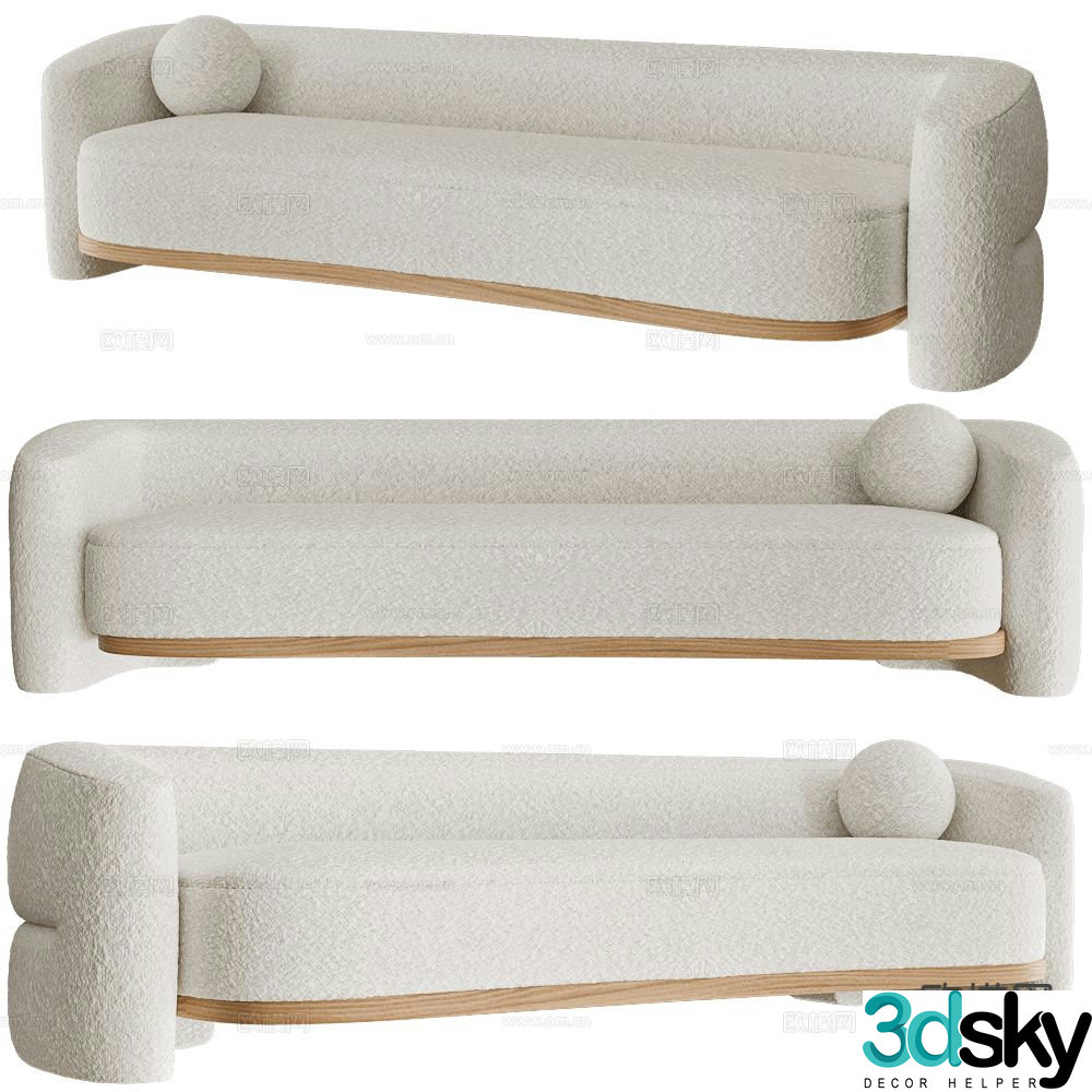 Modernature modern multi-seater sofa 3d model