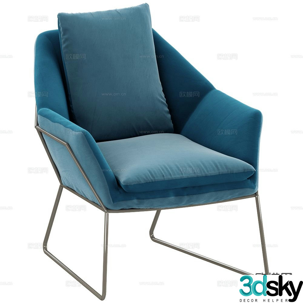 Saba modern lounge chair sofa chair armchair 3d model