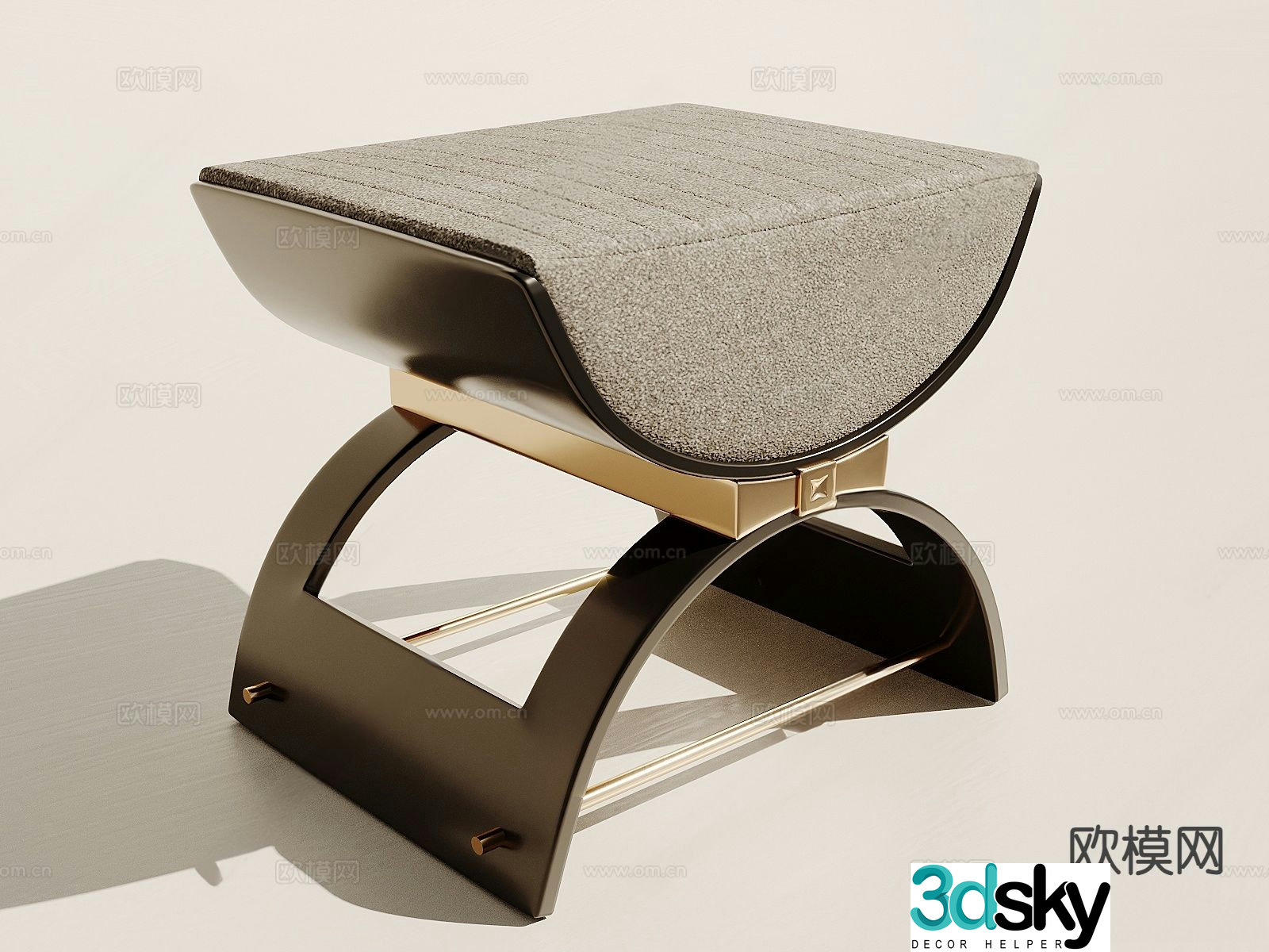 Modern sofa stool 3d model